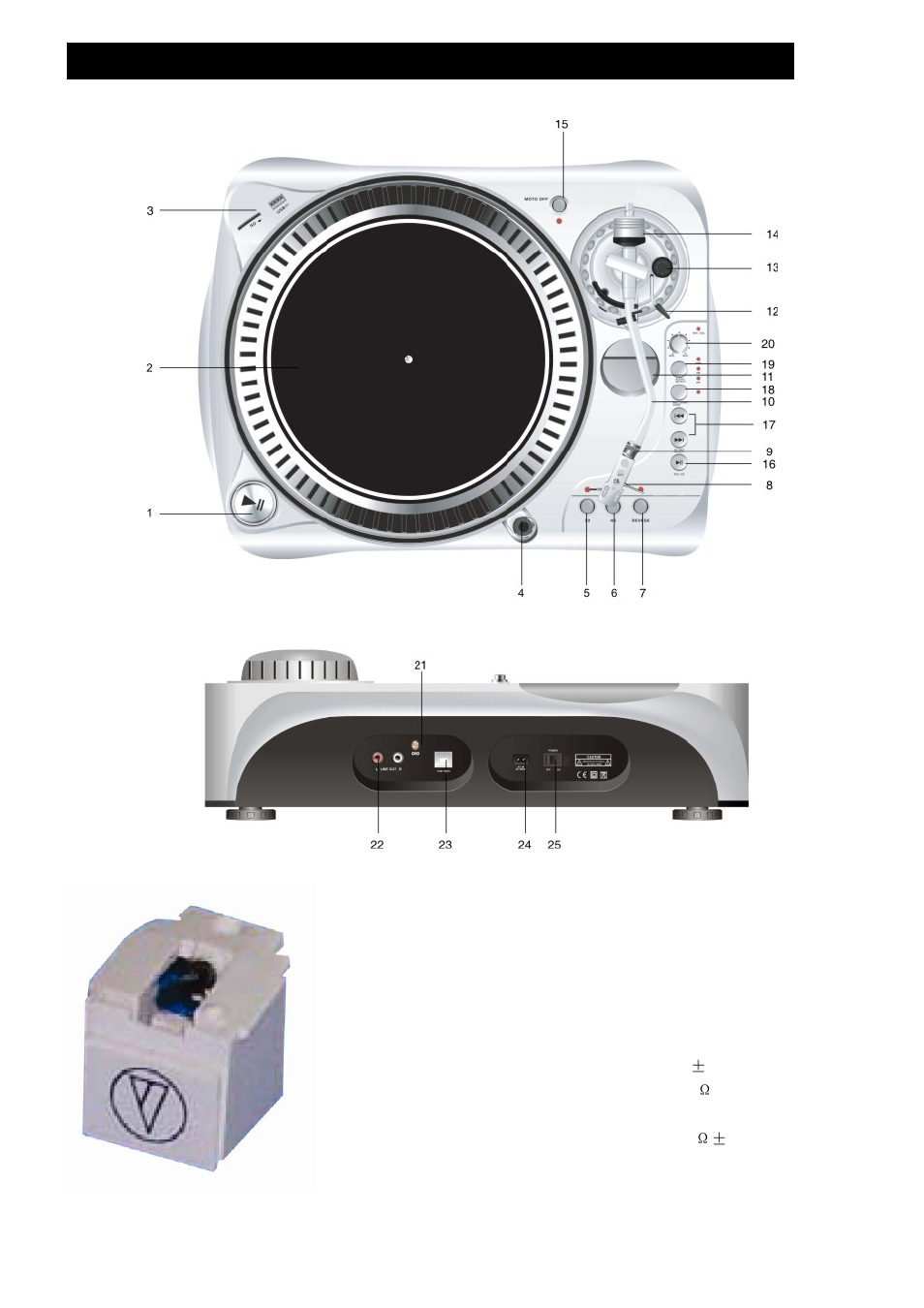 Stylus specificatie | Lenco L-81 USB User Manual | Page 19 / 40