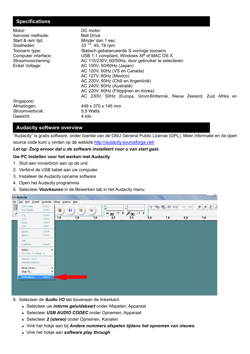 Lenco L-81 USB User Manual | Page 22 / 40