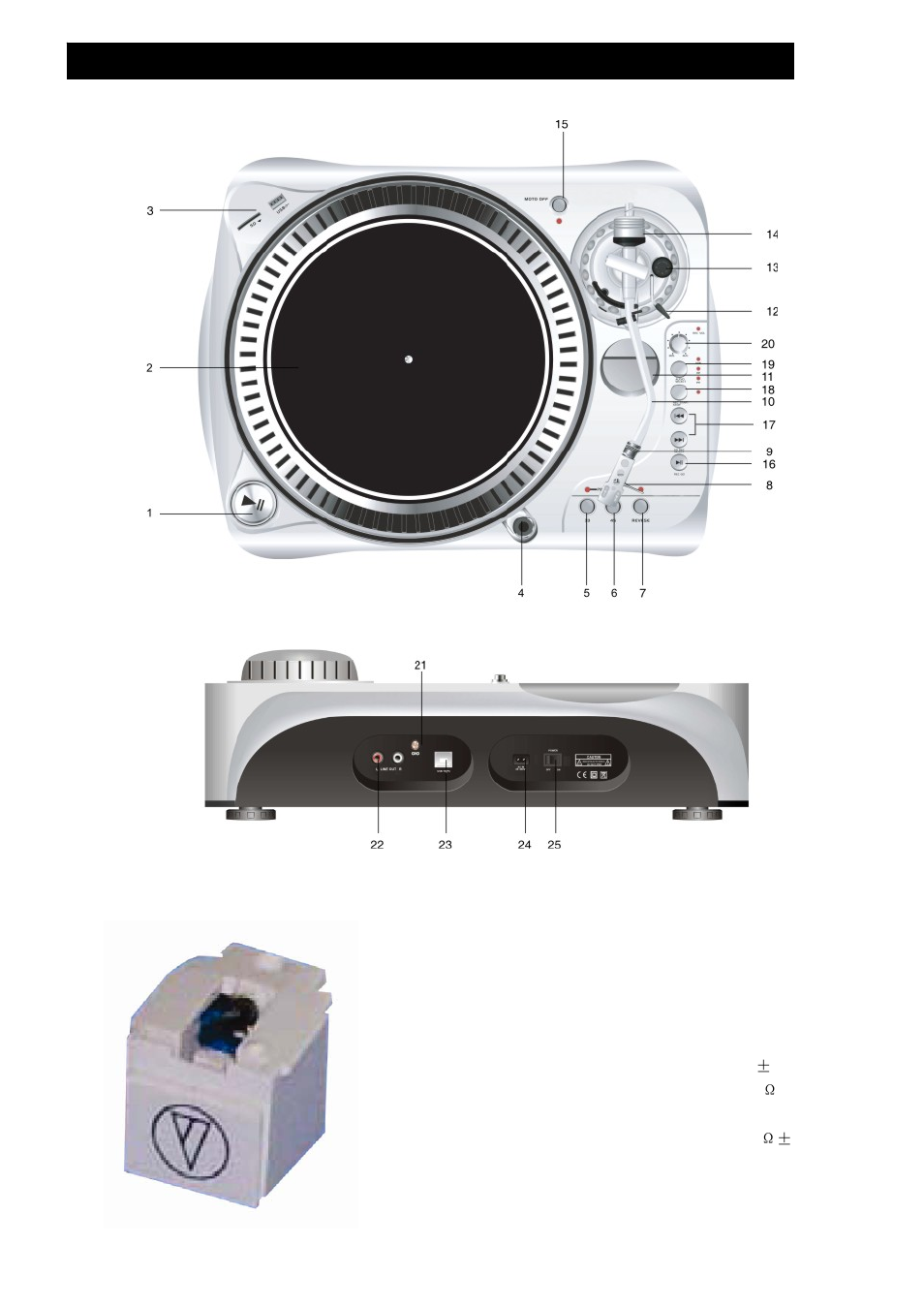 Stylus specification | Lenco L-81 USB User Manual | Page 3 / 40