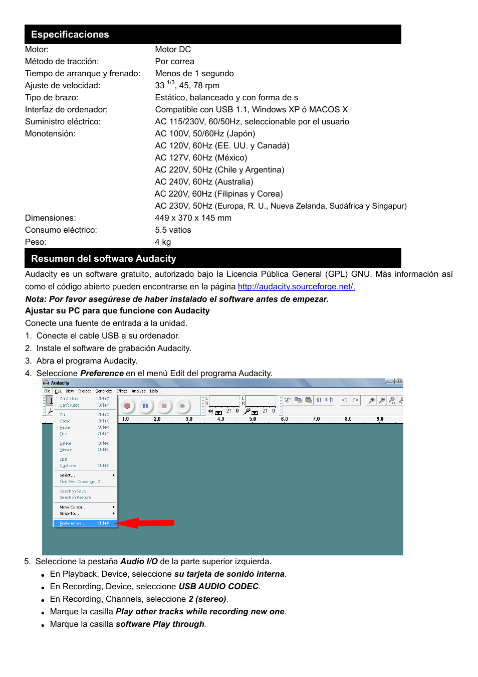 Lenco L-81 USB User Manual | Page 38 / 40