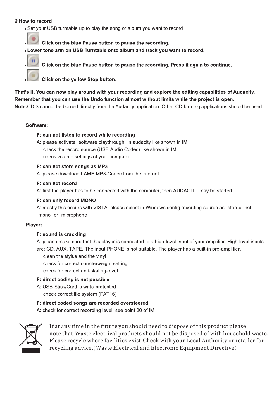 Lenco L-81 USB User Manual | Page 8 / 40