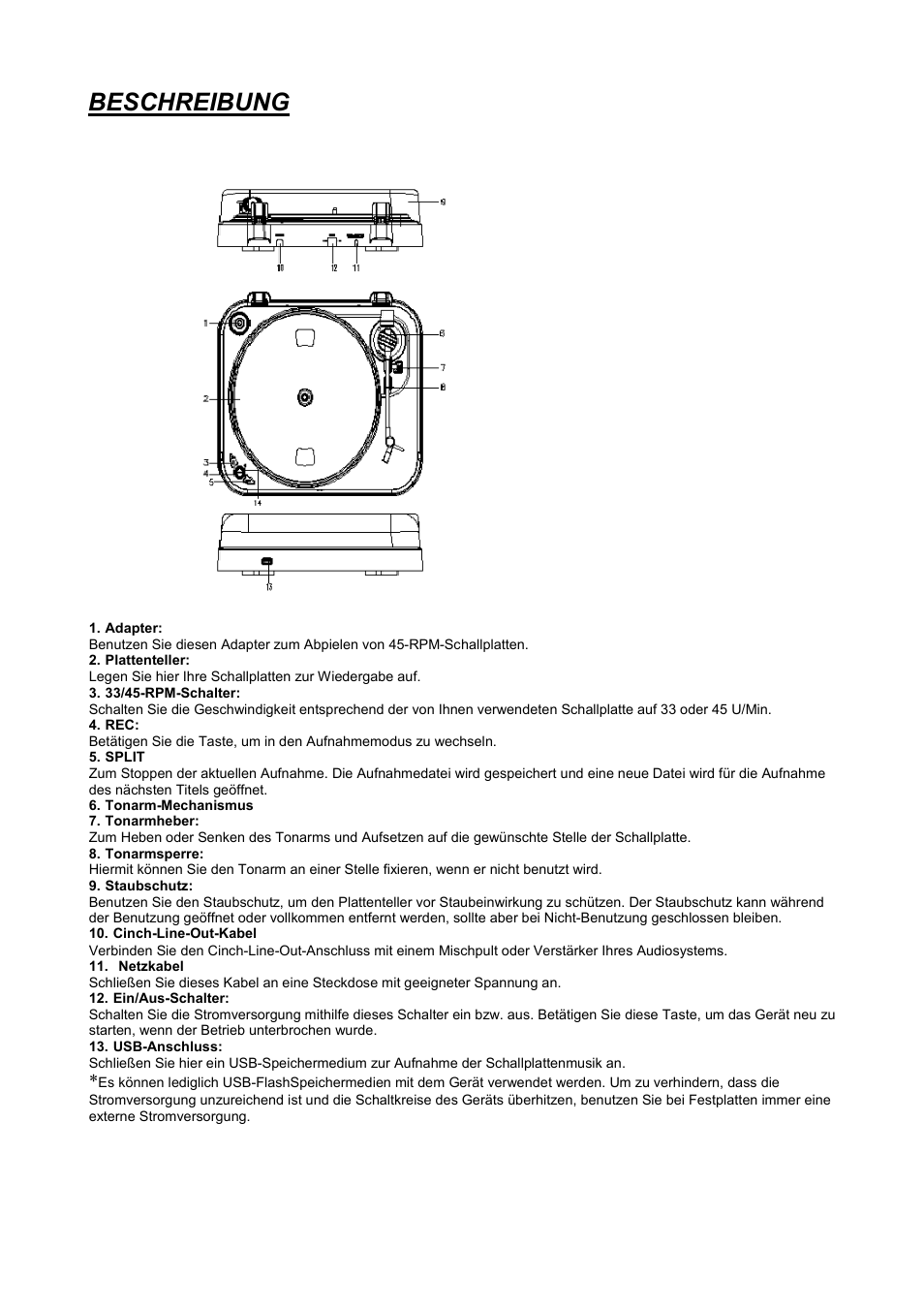 Beschreibung | Lenco L-82 User Manual | Page 11 / 36