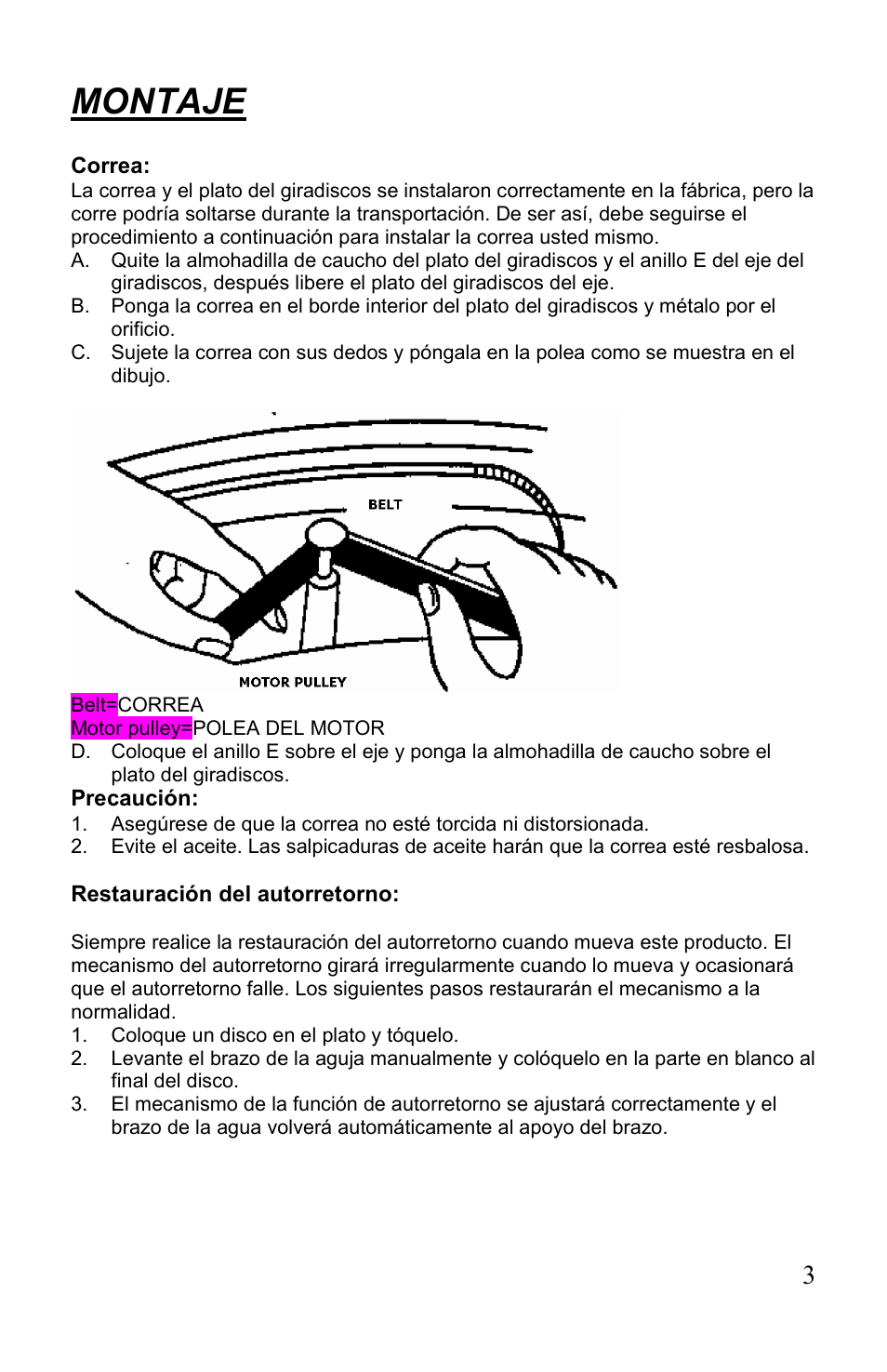 Montaje | Lenco L-82 User Manual | Page 24 / 36