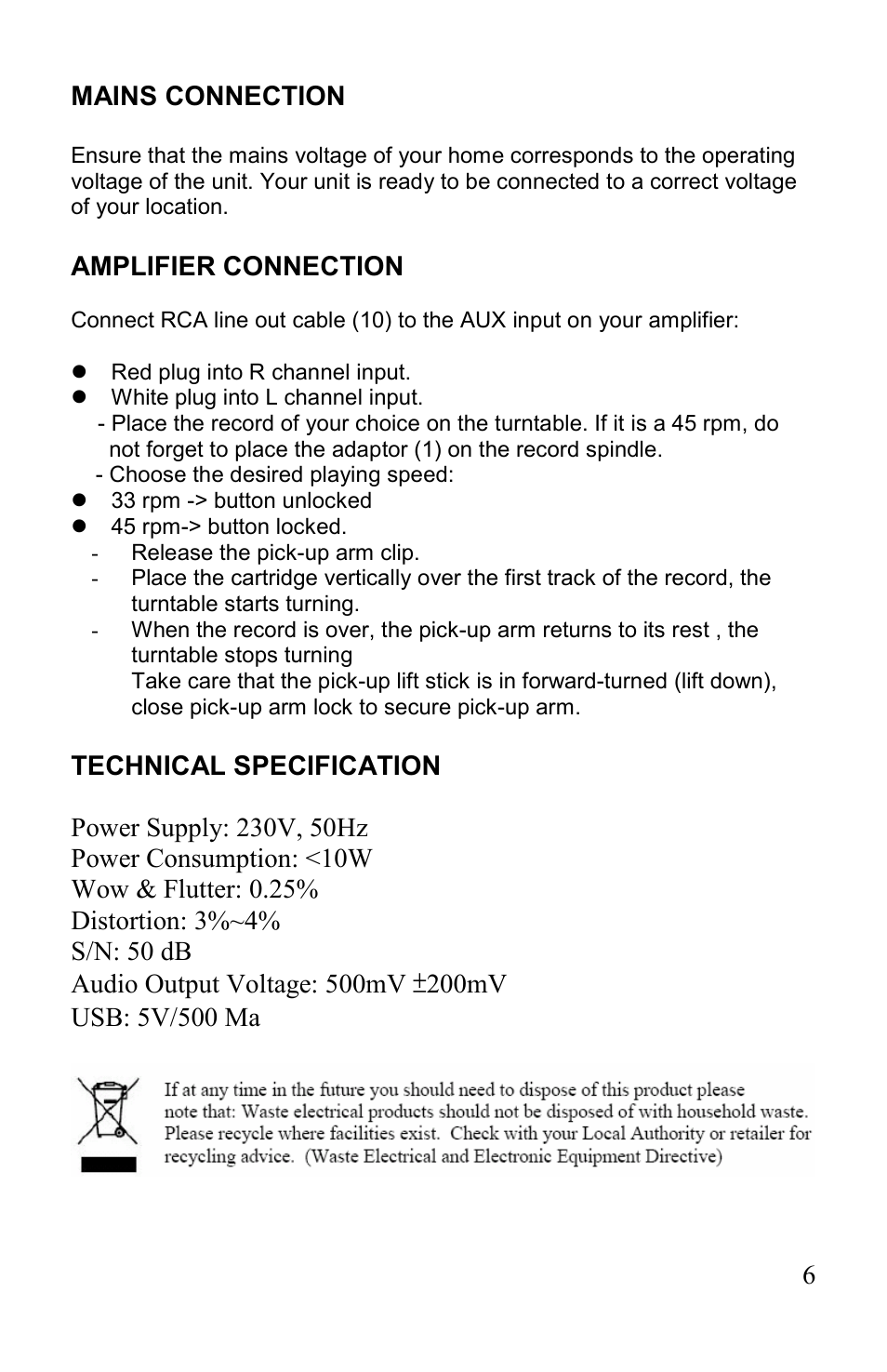 Lenco L-82 User Manual | Page 6 / 36