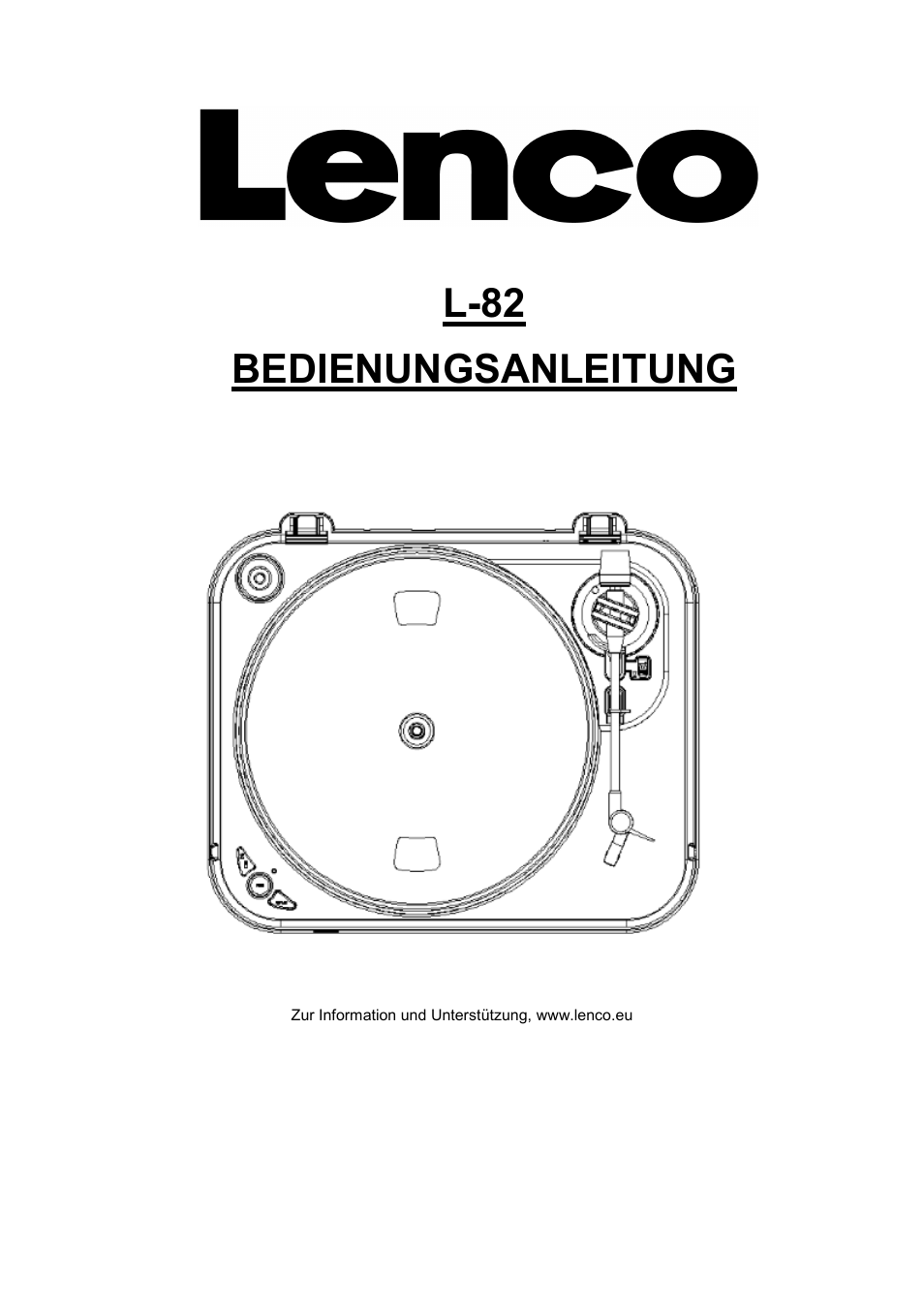 L-82 bedienungsanleitung | Lenco L-82 User Manual | Page 8 / 36
