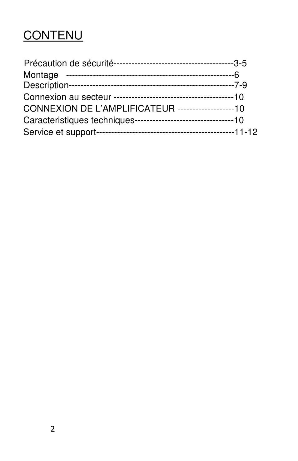 Contenu | Lenco L-83 User Manual | Page 24 / 57