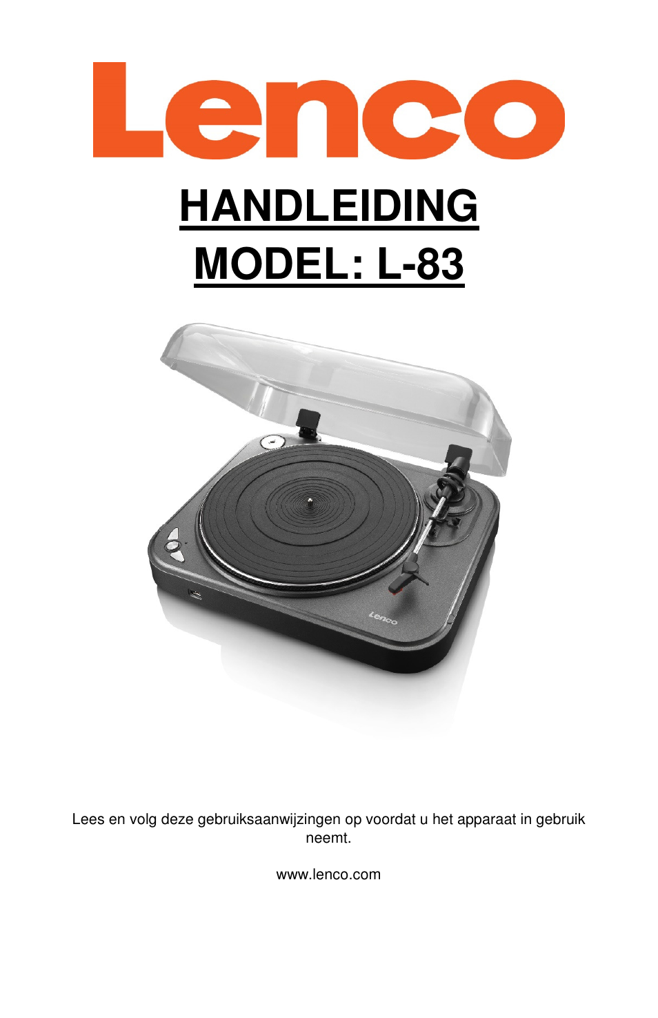 Handleiding, Model: l-83 | Lenco L-83 User Manual | Page 47 / 57
