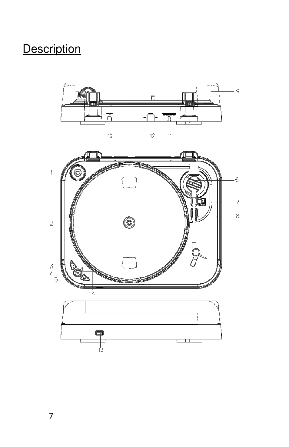 Description | Lenco L-83 User Manual | Page 7 / 57