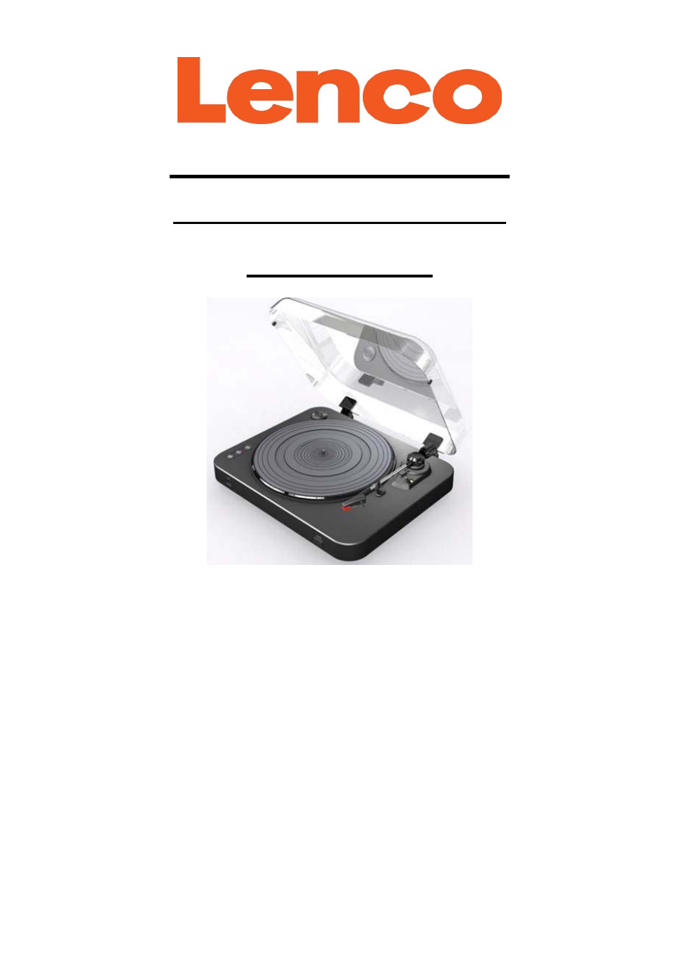 Lenco L-85 User Manual | 11 pages