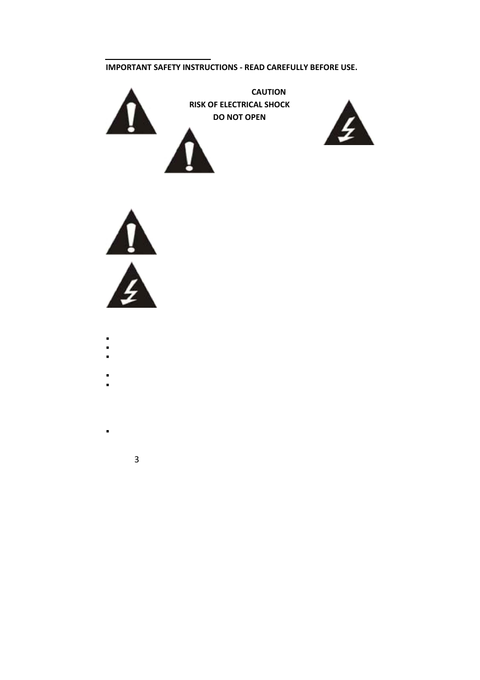 Safety instructions | Lenco L-85 User Manual | Page 3 / 11