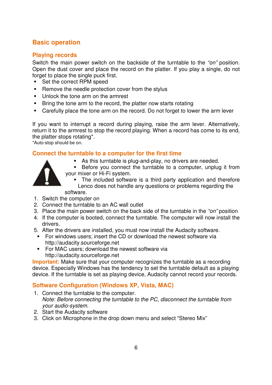 Lenco L-90 User Manual | Page 6 / 30