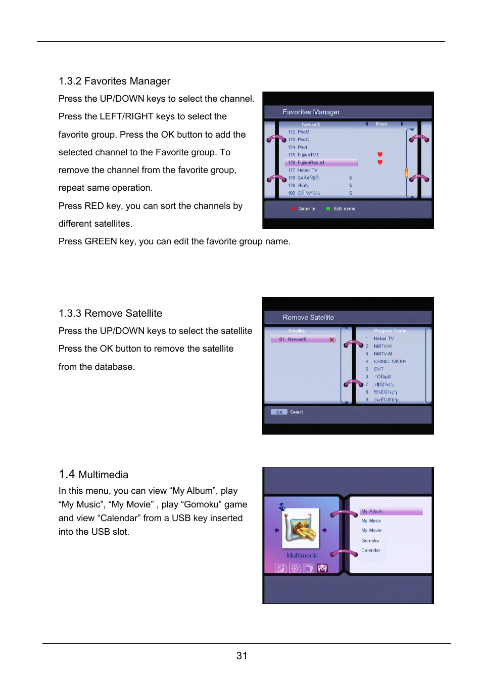 3removesatellite, 4multimedia | Lenco LED-2213 User Manual | Page 33 / 40