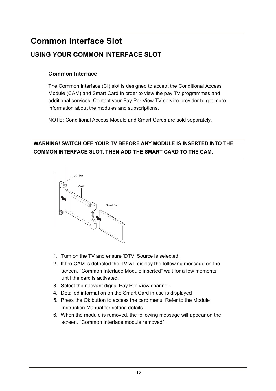 Common interface slot | Lenco LED-2214 User Manual | Page 15 / 43