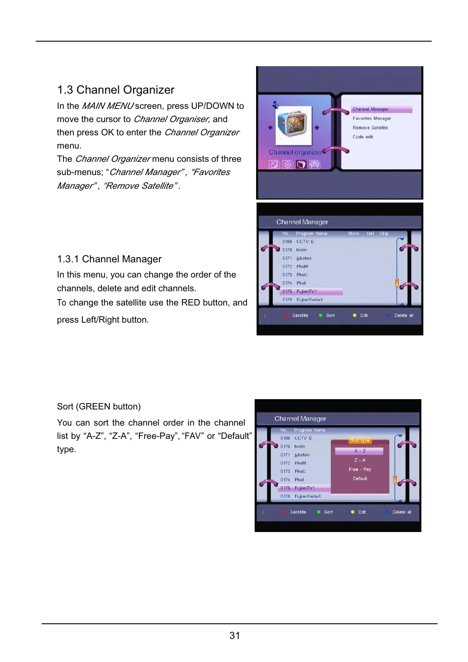 3 channel organizer | Lenco LED-2214 User Manual | Page 34 / 43