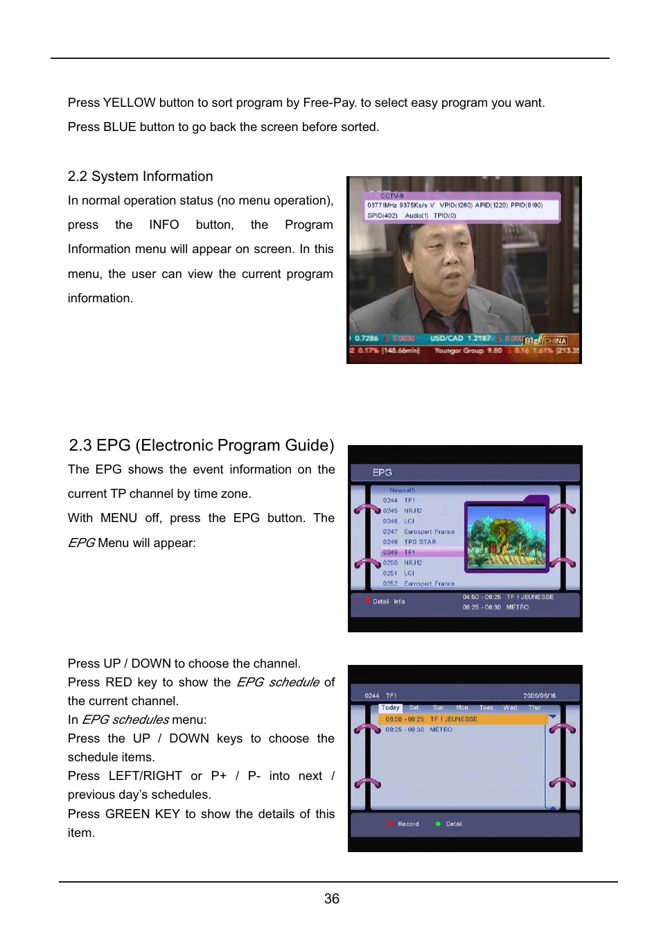 3 epg (electronic program guide) | Lenco LED-2214 User Manual | Page 39 / 43