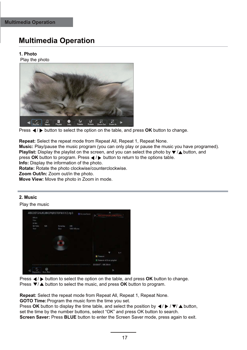 Multimedia operation | Lenco LED-2215 User Manual | Page 19 / 42