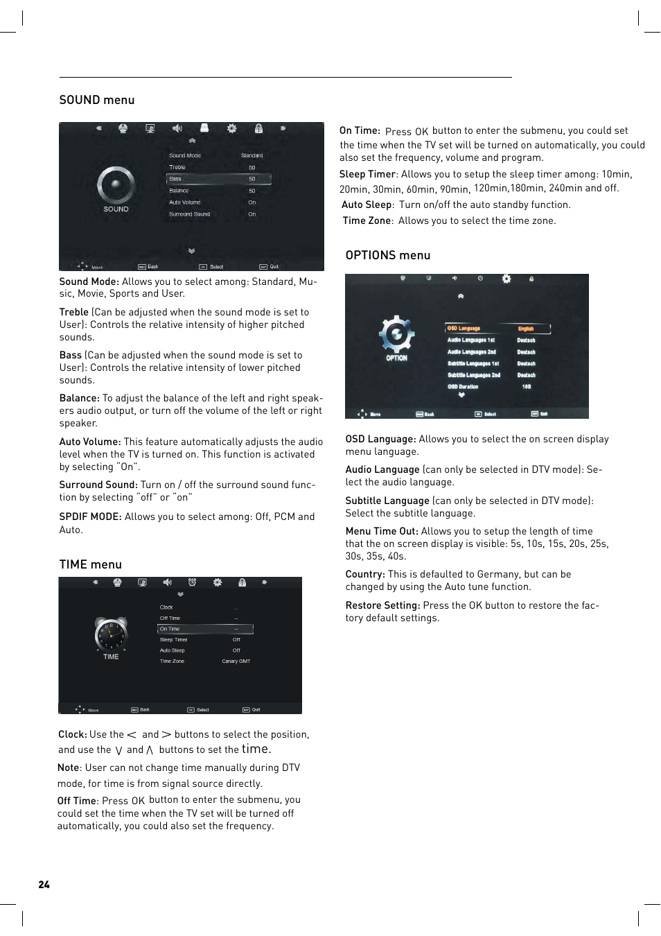 Time | Lenco LED-2217 User Manual | Page 25 / 35