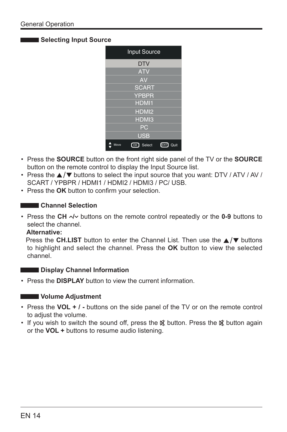 En 14 | Lenco LED-3901 User Manual | Page 14 / 44