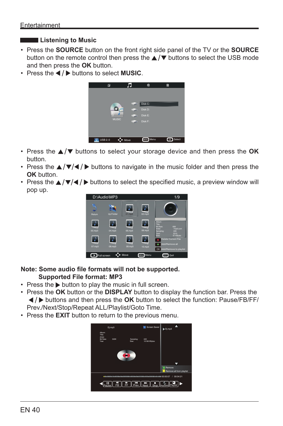 En 40 | Lenco LED-3901 User Manual | Page 40 / 44