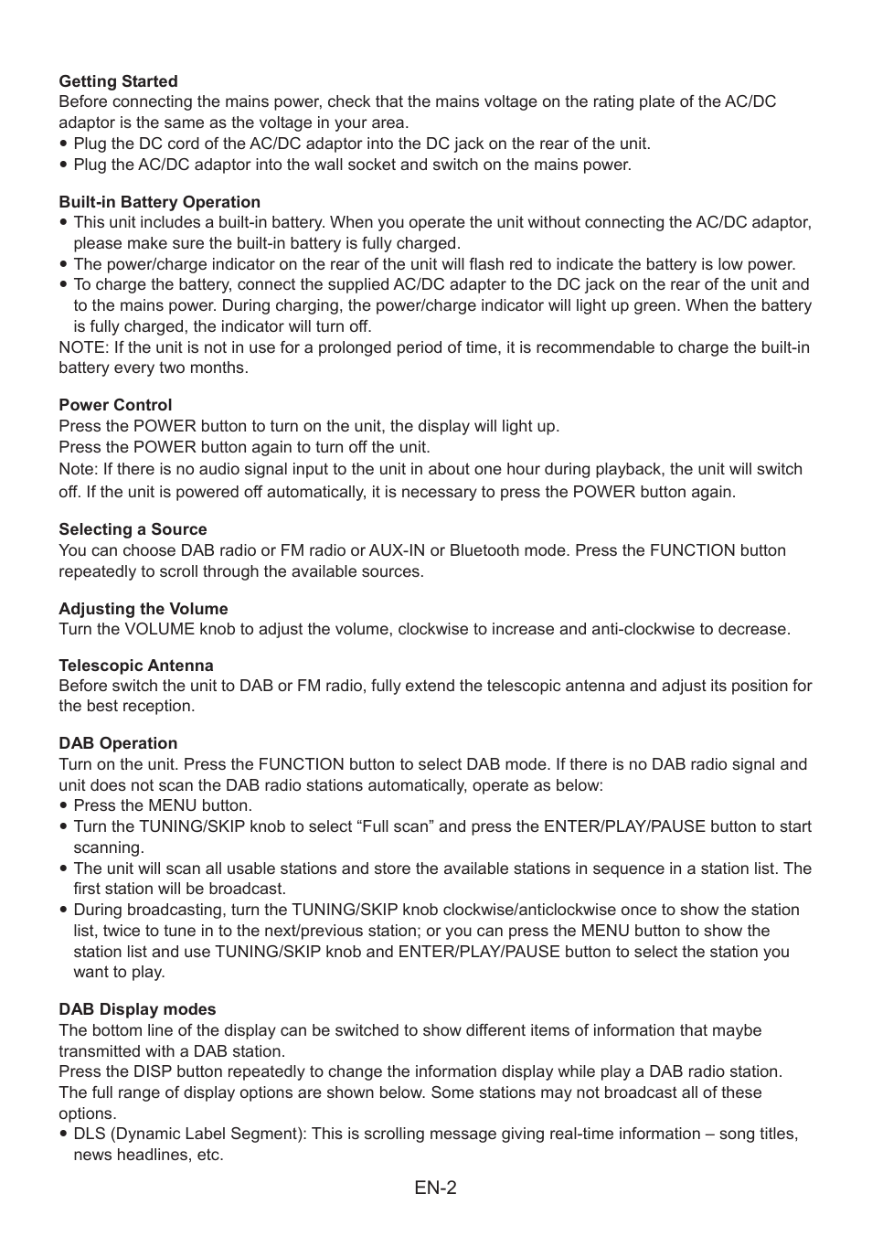Lenco Lucille User Manual | Page 3 / 8