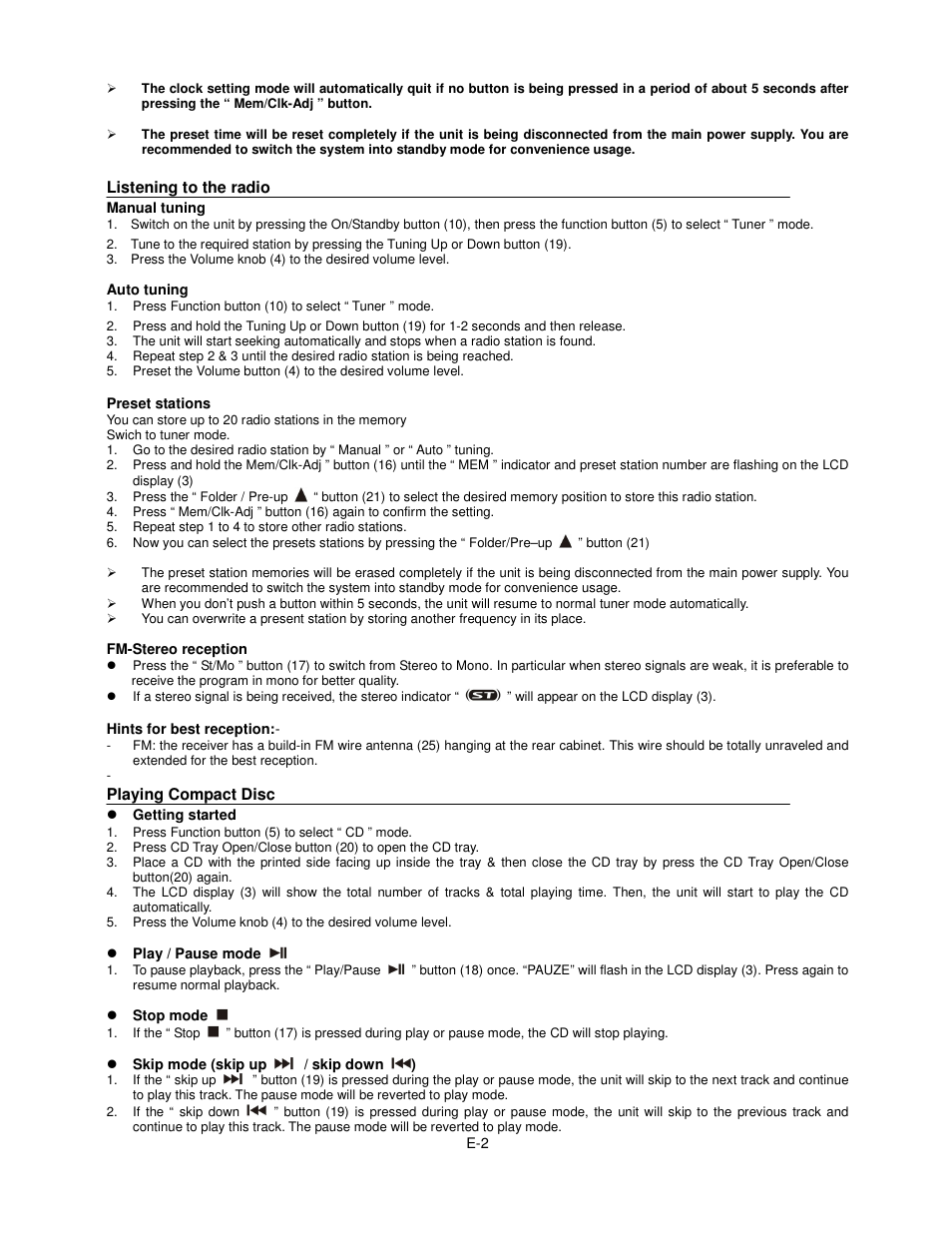 Lenco MC-146 User Manual | Page 3 / 7