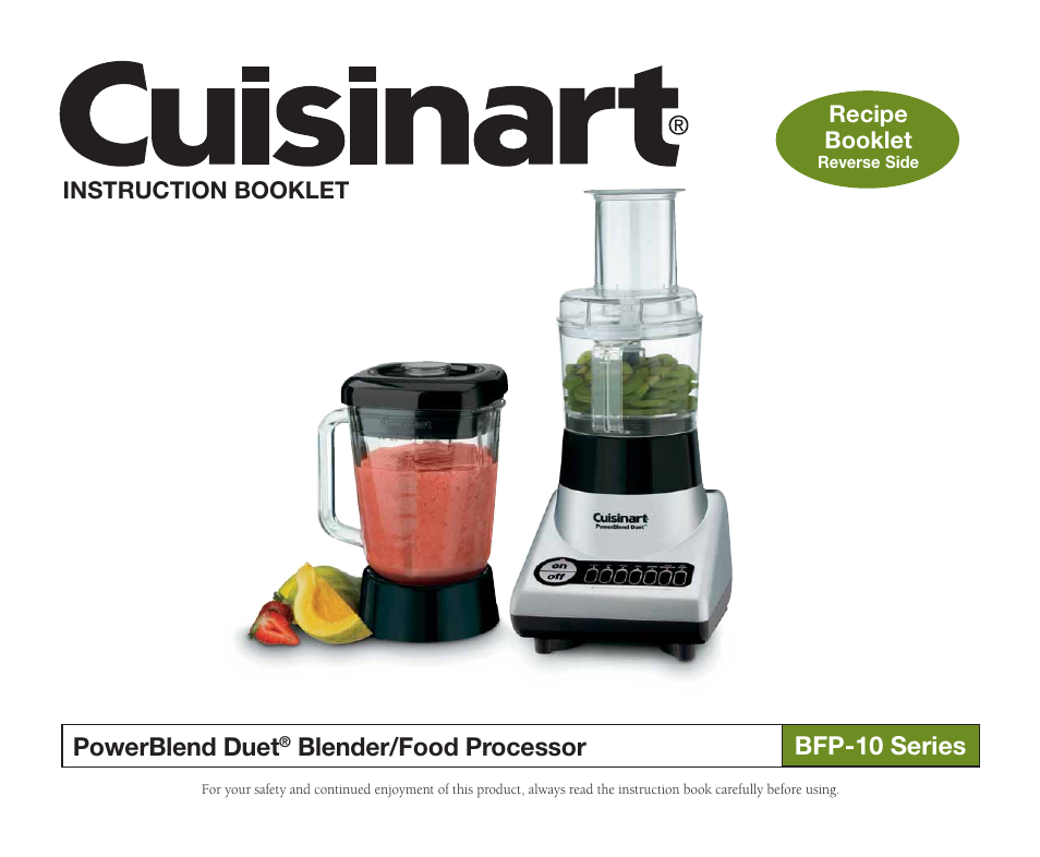 Cuisinart BFP-10 Series User Manual | 33 pages