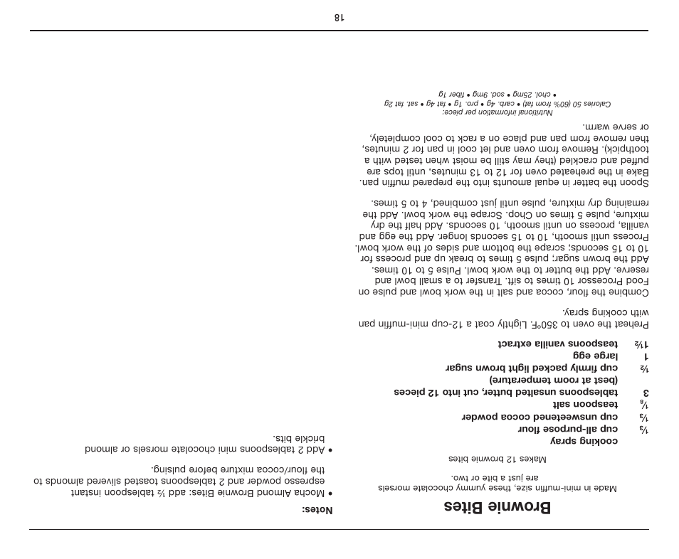 Brownie bites | Cuisinart BFP-10 Series User Manual | Page 15 / 33