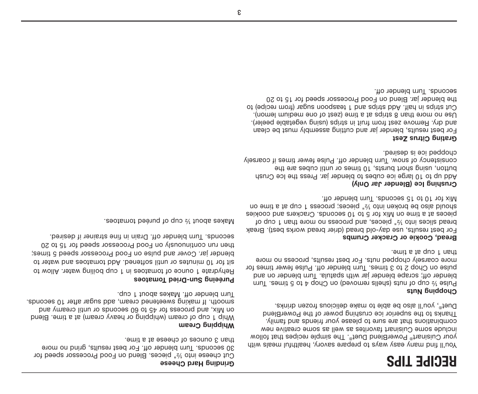 Recipe tips | Cuisinart BFP-10 Series User Manual | Page 30 / 33