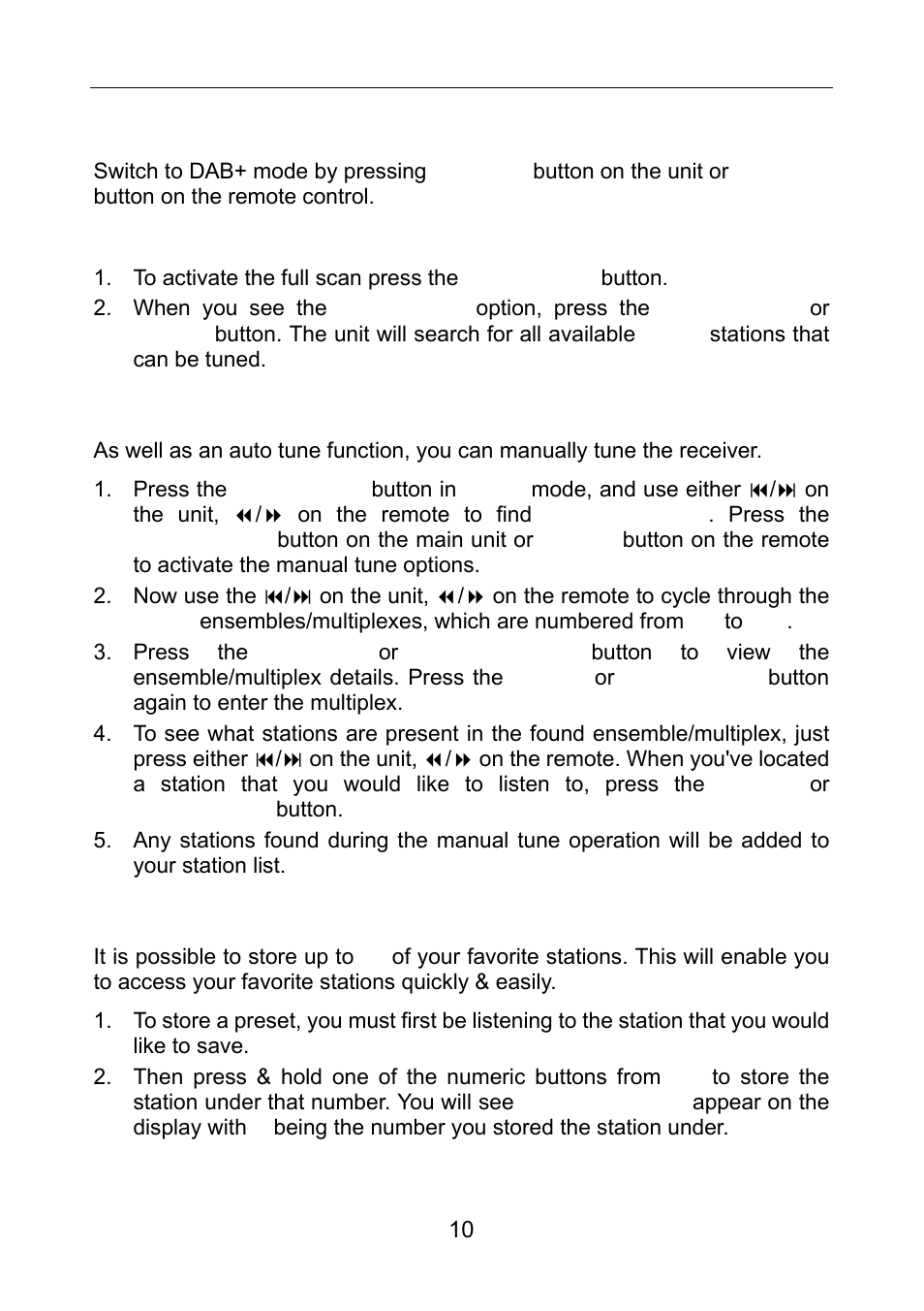 Dab+ operation | Lenco MC-148 DAB+ User Manual | Page 11 / 19