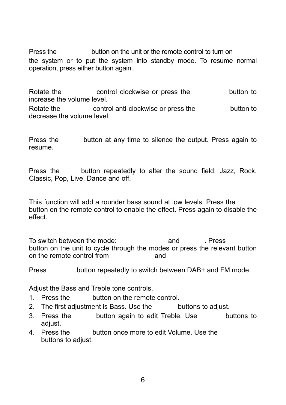 General operation | Lenco MC-148 DAB+ User Manual | Page 7 / 19