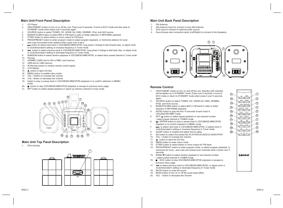 Lenco MCI-200 User Manual | Page 3 / 5