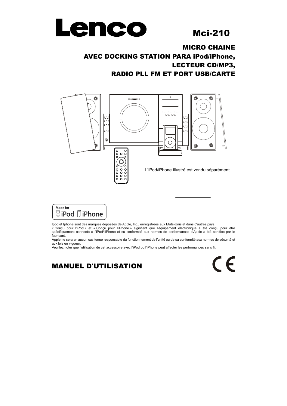 Mci-210, Manuel d'utilisation | Lenco MCi-210 User Manual | Page 25 / 40
