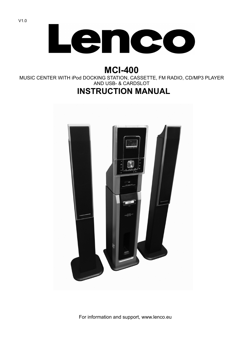 Lenco MCI-400 User Manual | 59 pages