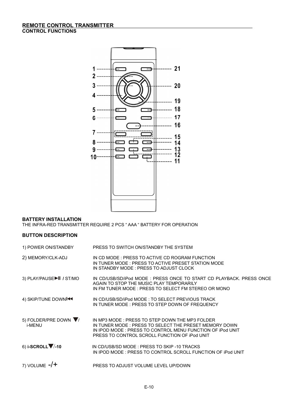 Lenco MCI-400 User Manual | Page 10 / 59