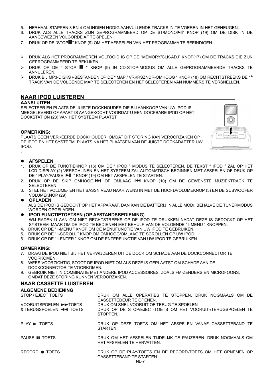 Naar ipod luisteren | Lenco MCI-400 User Manual | Page 30 / 59