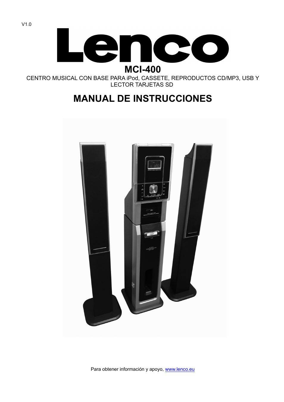 Mci-400, Manual de instrucciones | Lenco MCI-400 User Manual | Page 49 / 59