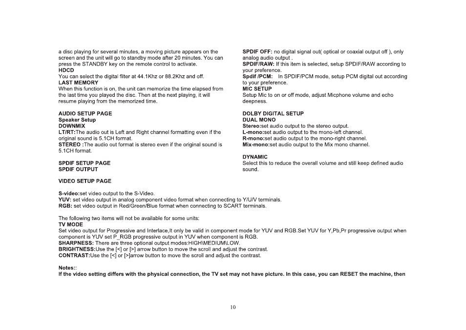 页 10 | Lenco MDV-2 User Manual | Page 10 / 17