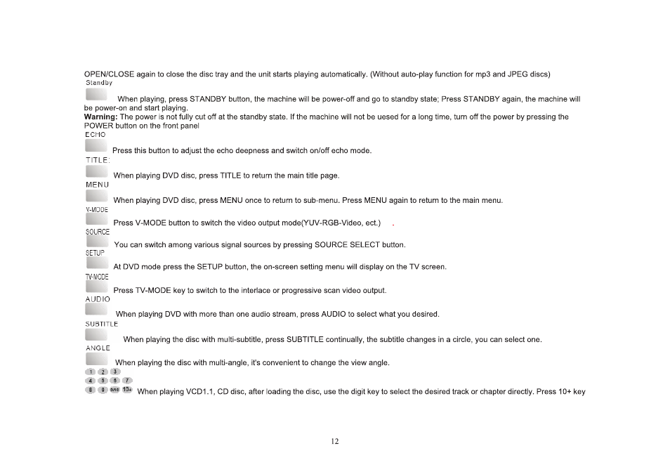 页 12 | Lenco MDV-2 User Manual | Page 12 / 17