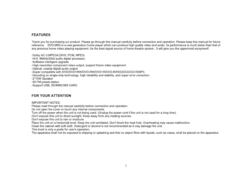 Lenco MDV-2 User Manual | Page 3 / 17