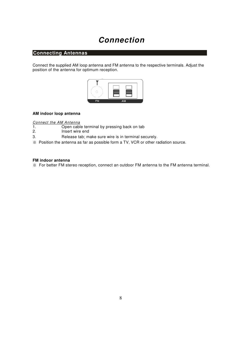 Connection | Lenco MDV-8 User Manual | Page 10 / 27