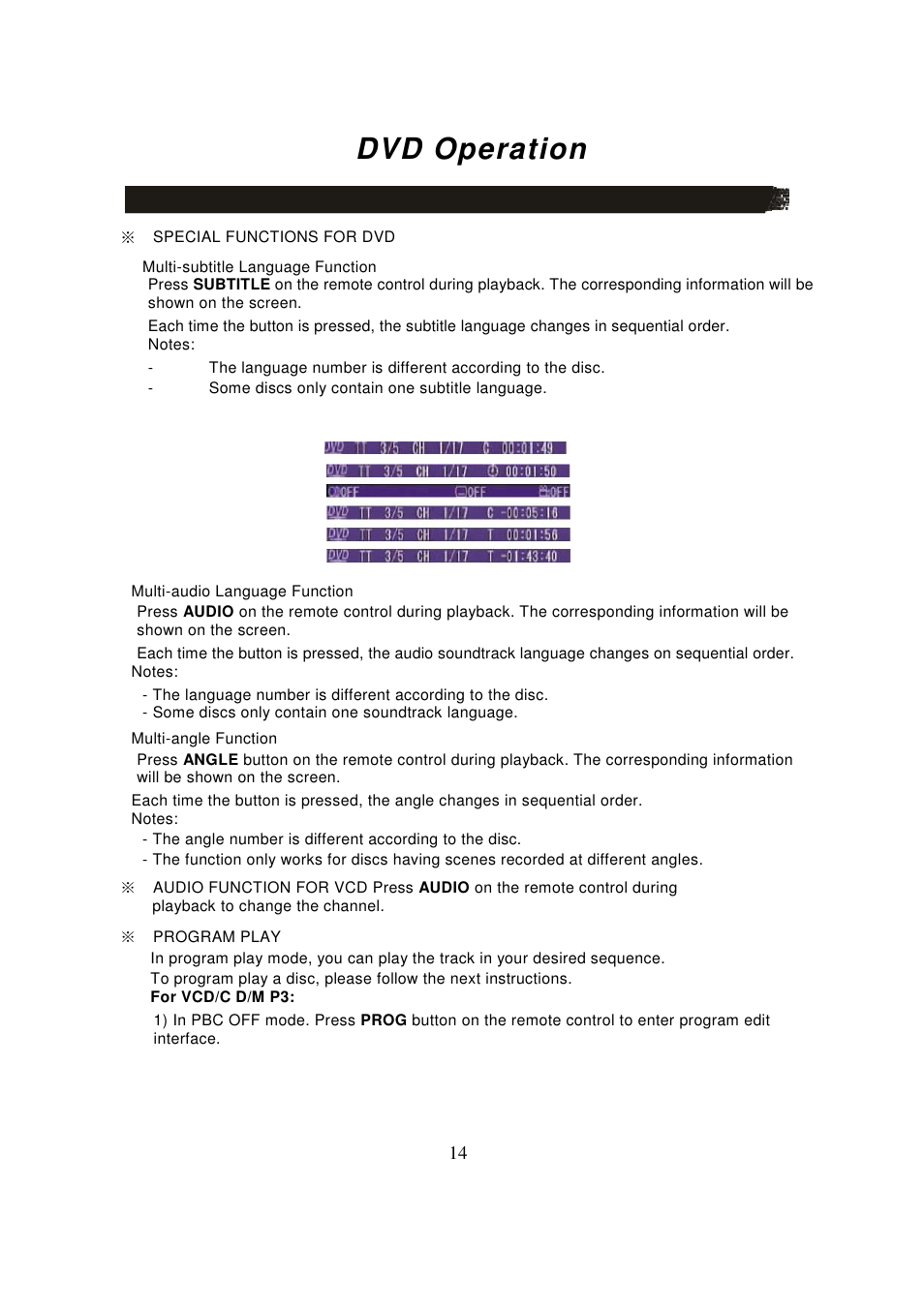 Dvd operation | Lenco MDV-8 User Manual | Page 16 / 27