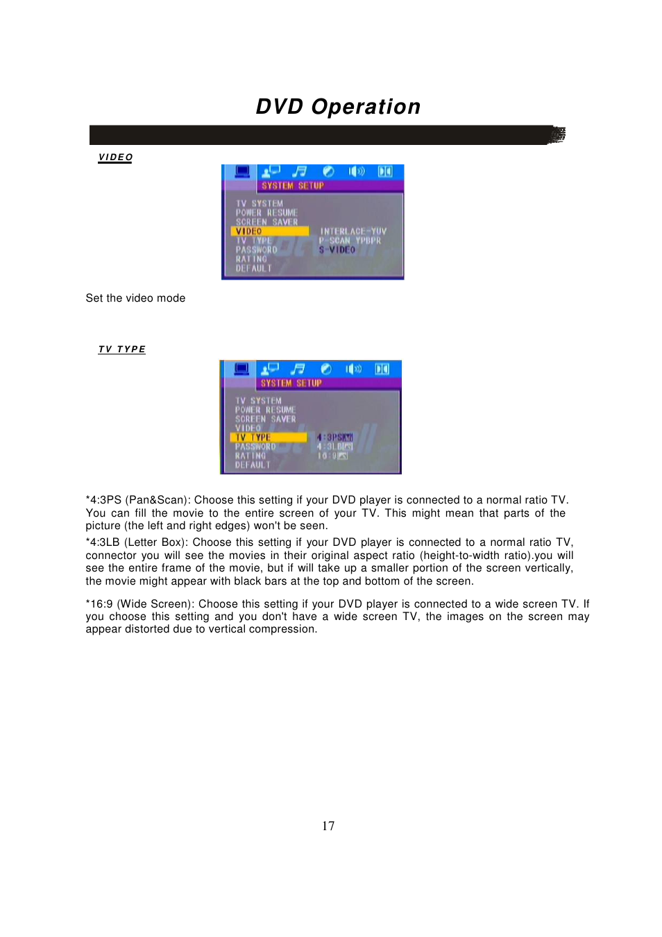 Dvd operation | Lenco MDV-8 User Manual | Page 19 / 27