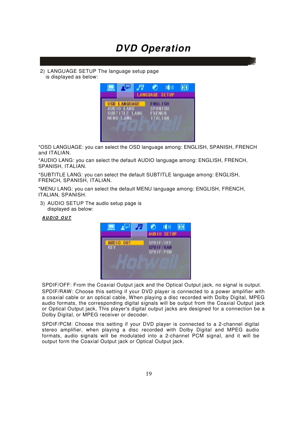 Dvd operation | Lenco MDV-8 User Manual | Page 21 / 27