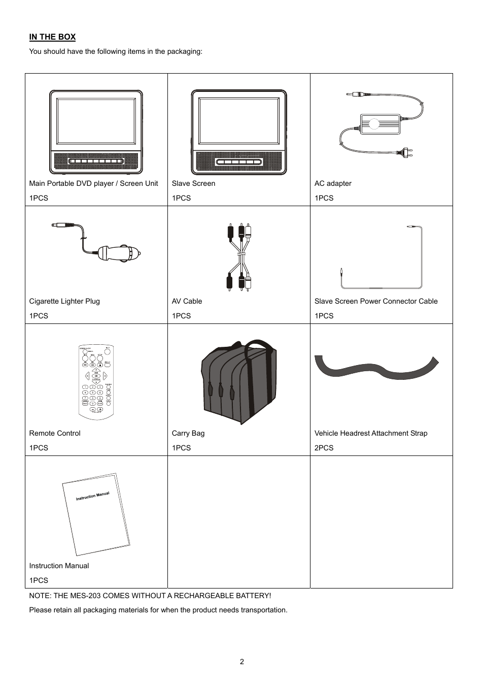 Lenco MES-203 User Manual | Page 3 / 10