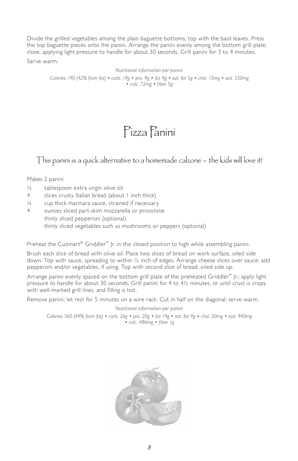 Pizza panini | Cuisinart GR-3 User Manual | Page 8 / 15