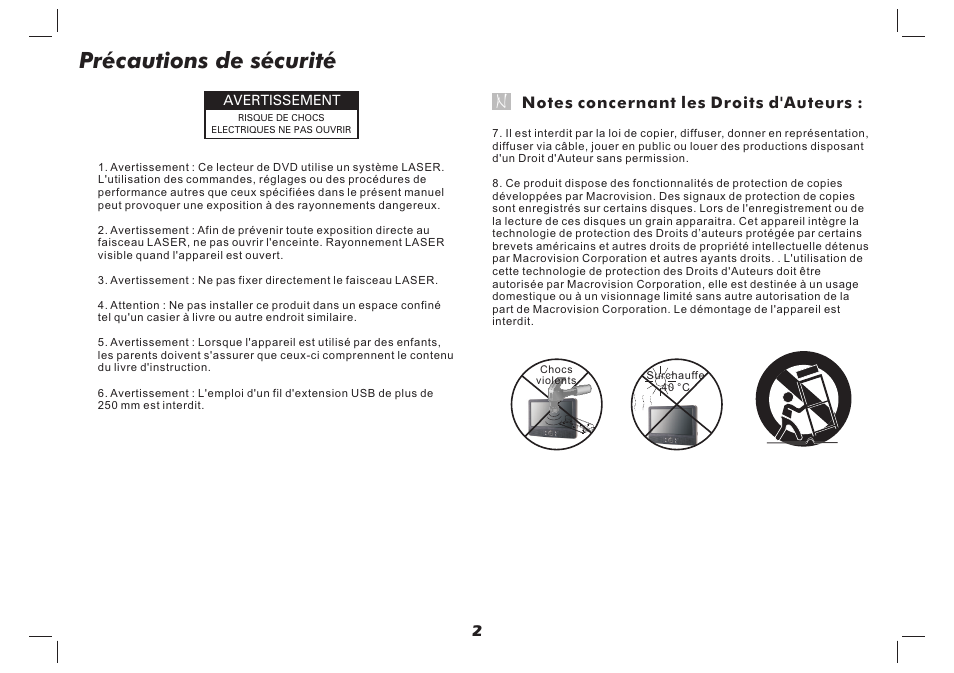 Précautions de sécurité | Lenco MES-4031 User Manual | Page 36 / 55