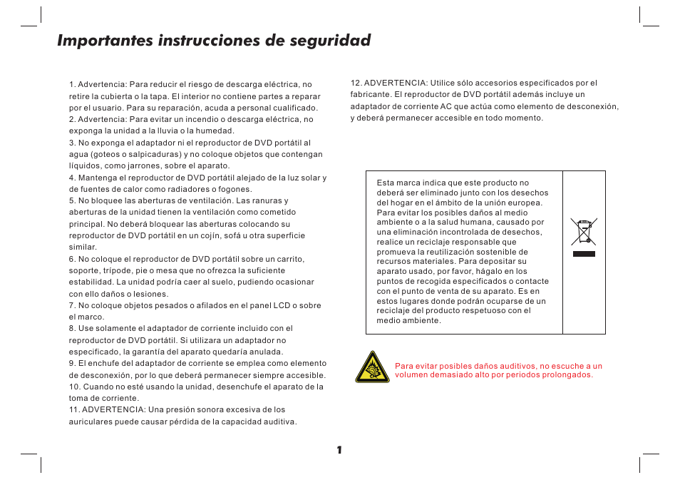 Importantes instrucciones de seguridad | Lenco MES-4031 User Manual | Page 46 / 55