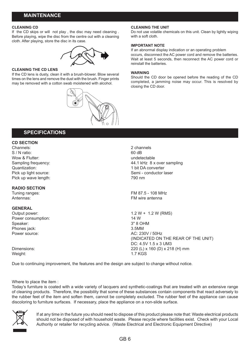 Lenco MMC-2900 User Manual | Page 8 / 8