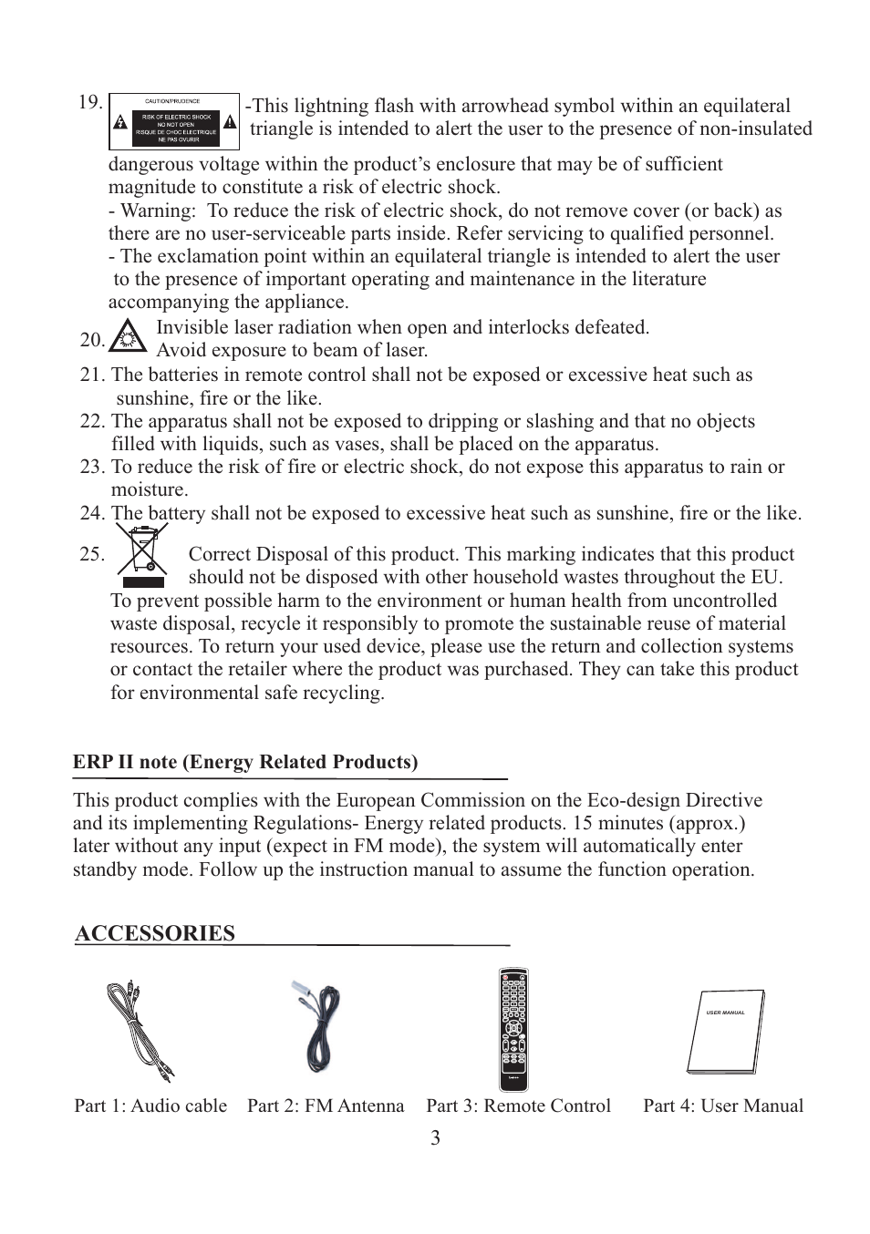 Accessories | Lenco MN-002 User Manual | Page 4 / 15
