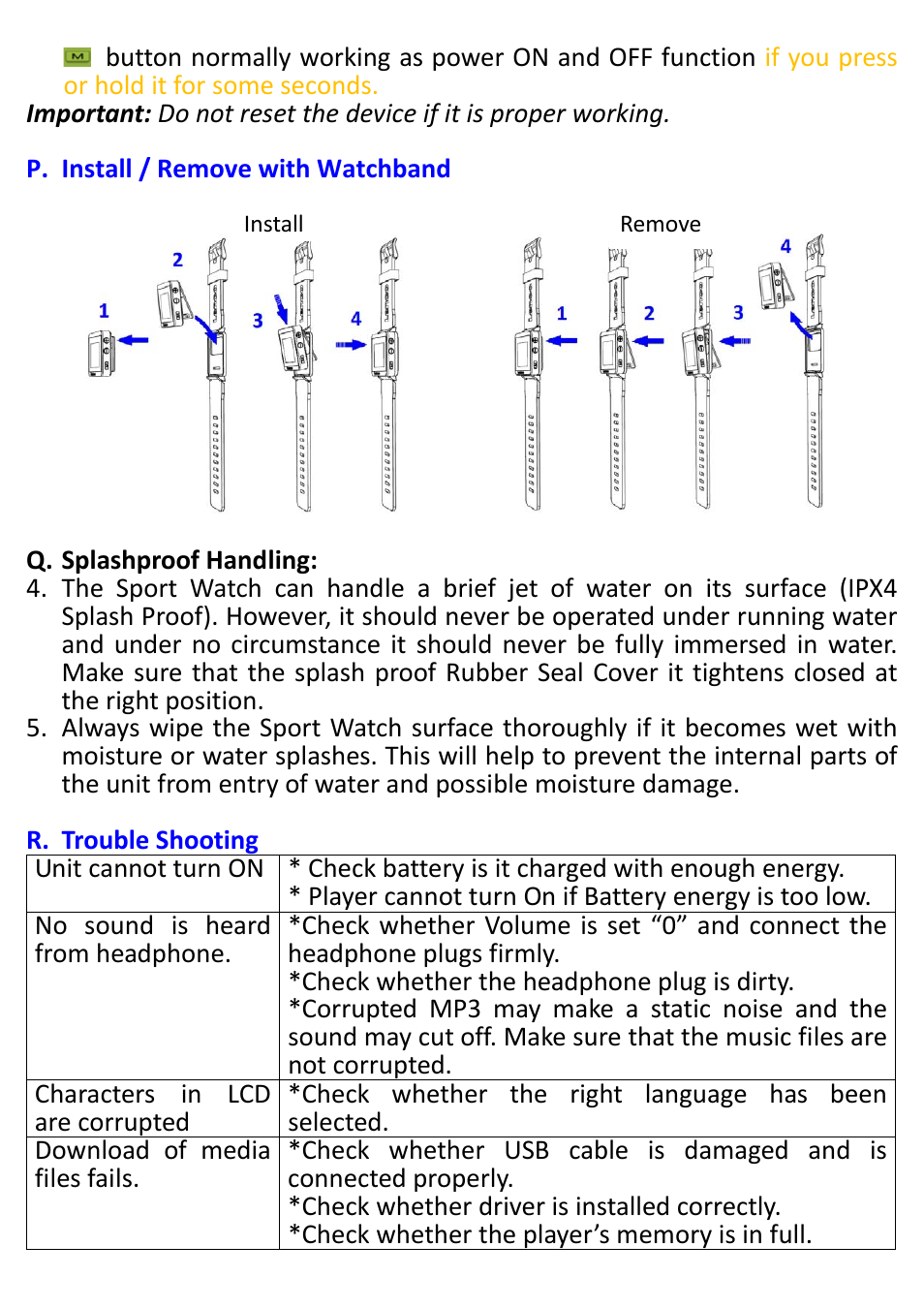 Lenco MP3 Sportwatch-100 User Manual | Page 22 / 26